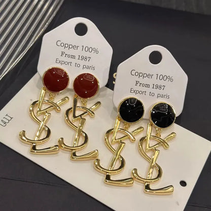 Statement Letter Drop Earrings