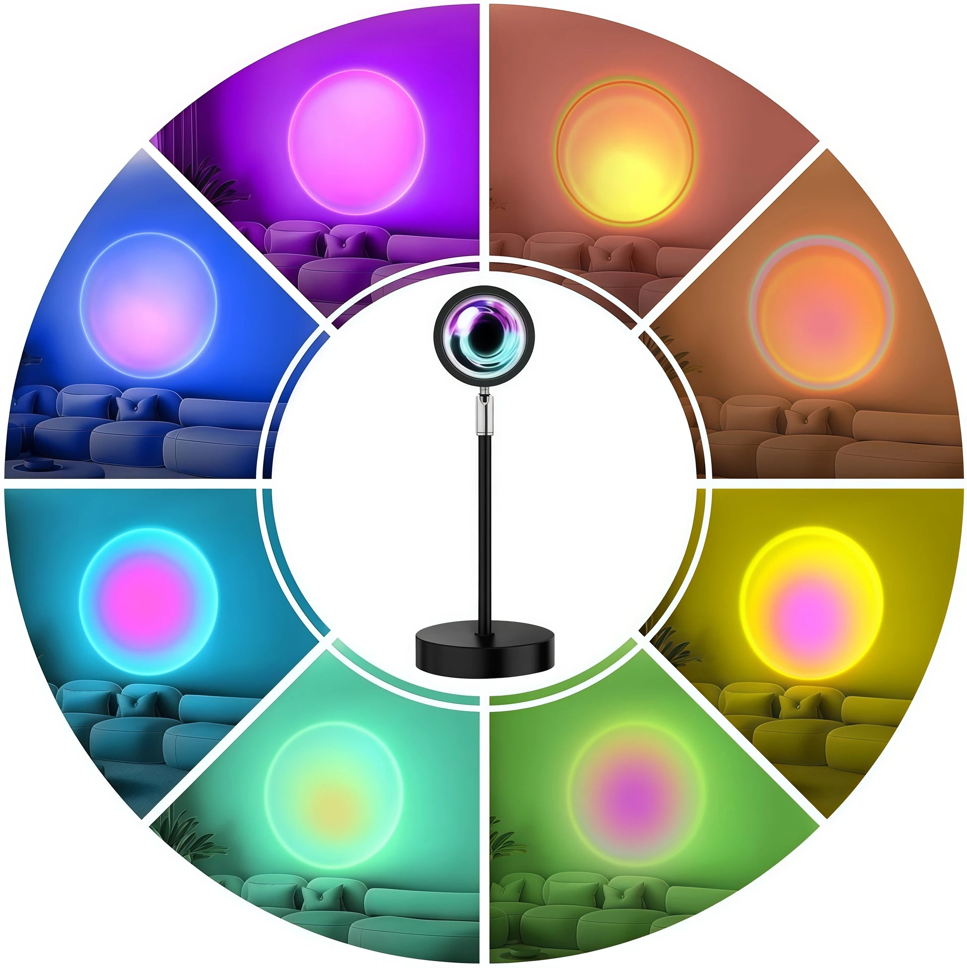 Sunset Lamp Projector 16Color LED Night Light for Photography, Parties