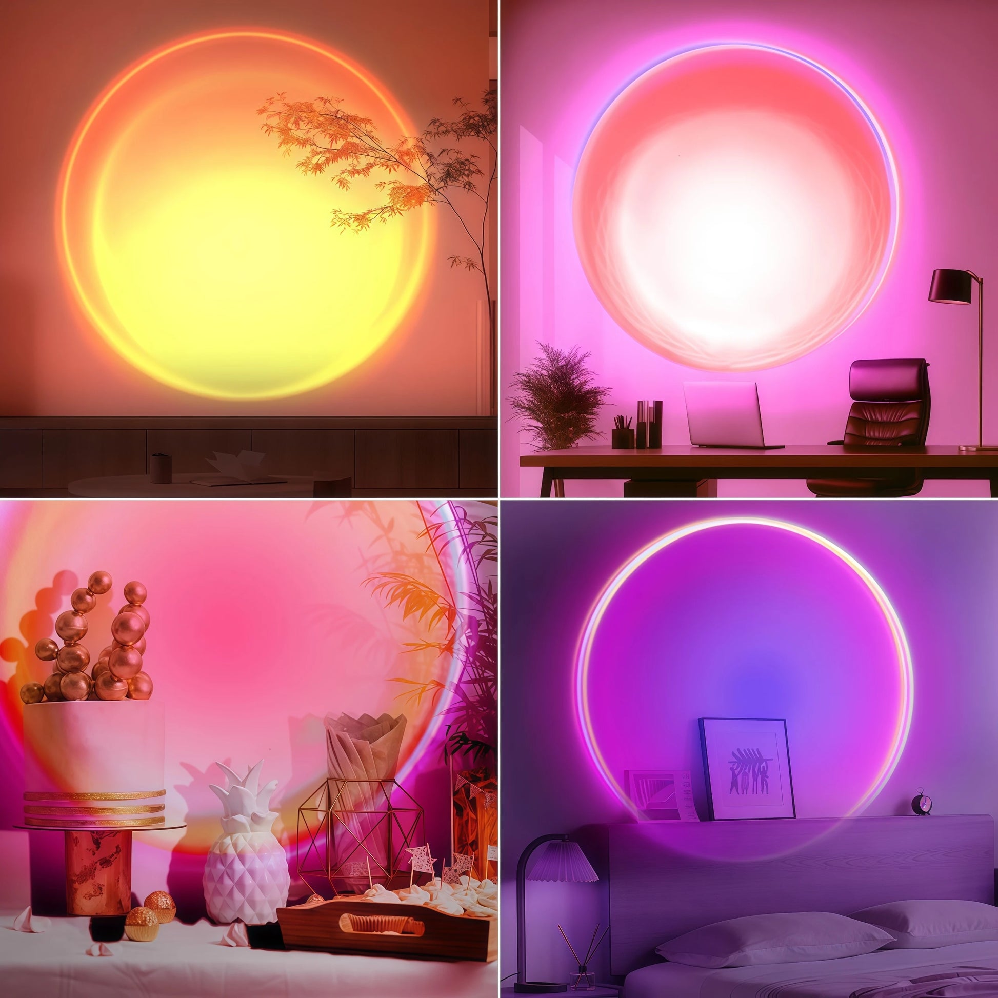 Sunset Lamp Projector 16Color LED Night Light for Photography, Parties