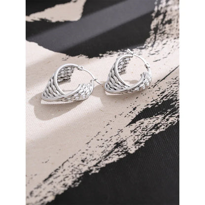 Twisted Hollow Gold Hoop Earrings