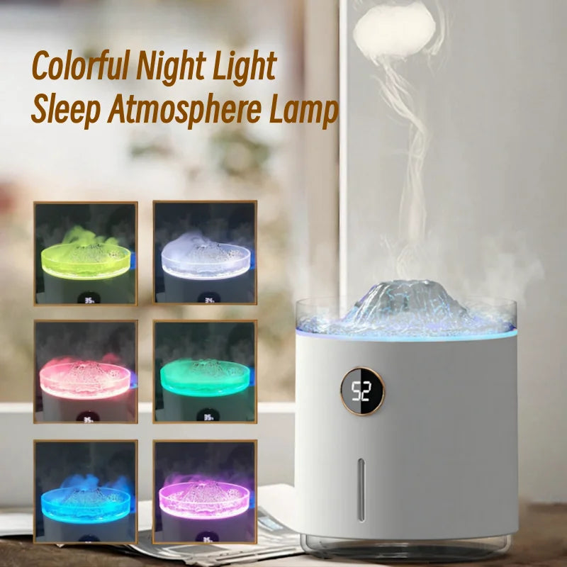 Volcano Flame Aroma Diffuser – 350ML Ultrasonic USB Humidifier