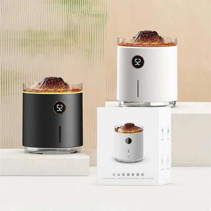 Volcano Flame Aroma Diffuser – 350ML Ultrasonic USB Humidifier