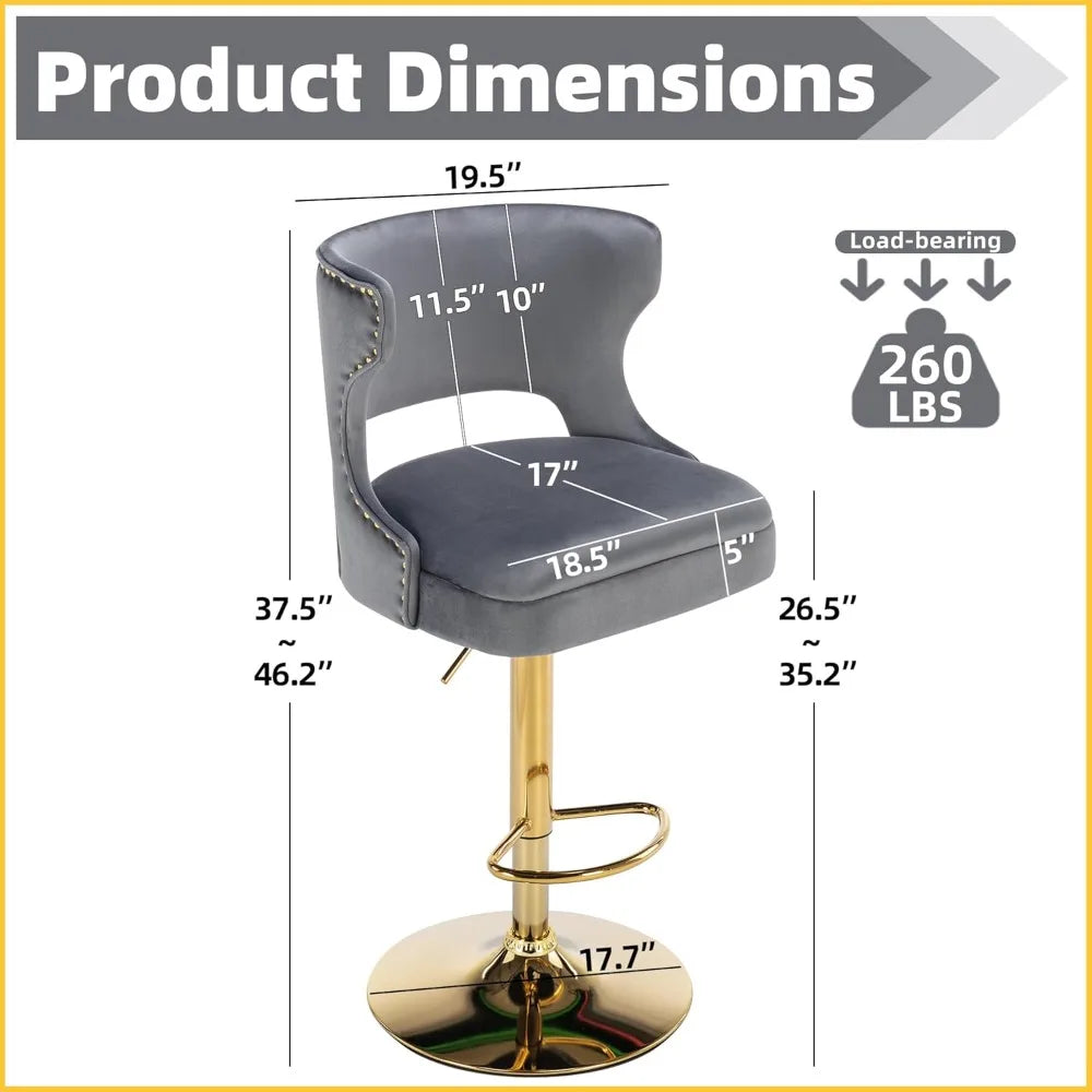 Westice Modern Gold Bar Stools