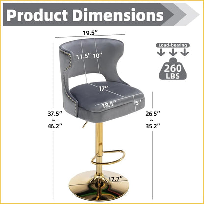Westice Modern Gold Bar Stools