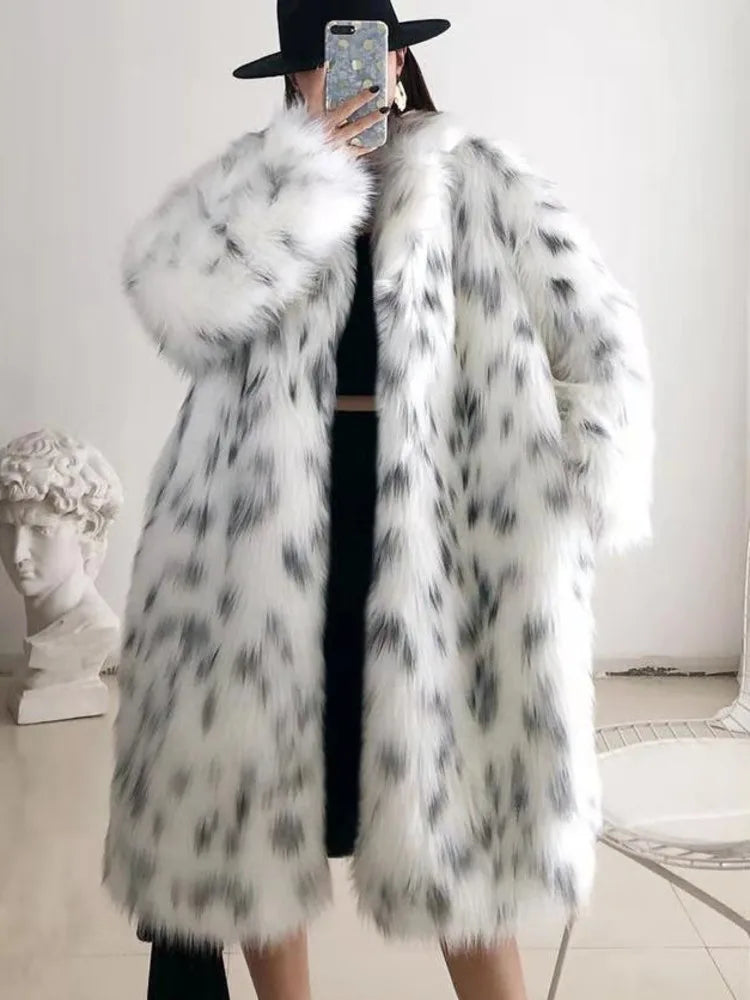 White Faux Fur Winter Coat