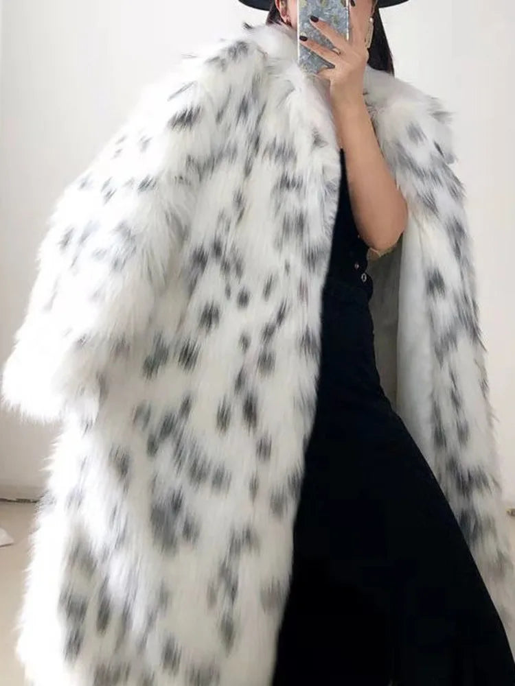 White Faux Fur Winter Coat
