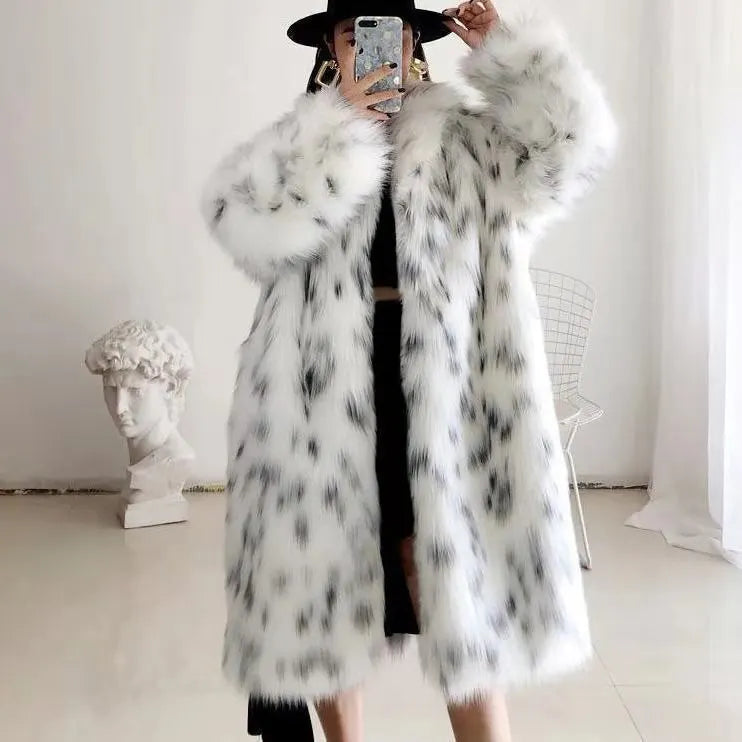 White Faux Fur Winter Coat